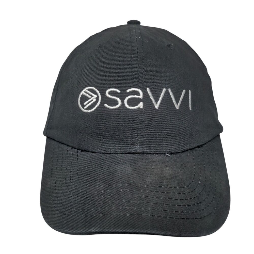 Savvi Slideback Hat Black One Size Adjustable Embroidered Apollo
